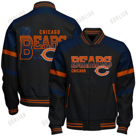 Chicago Bears Football Team 2024 - 25 Fearless Warrior Unisex Varsity Jacket