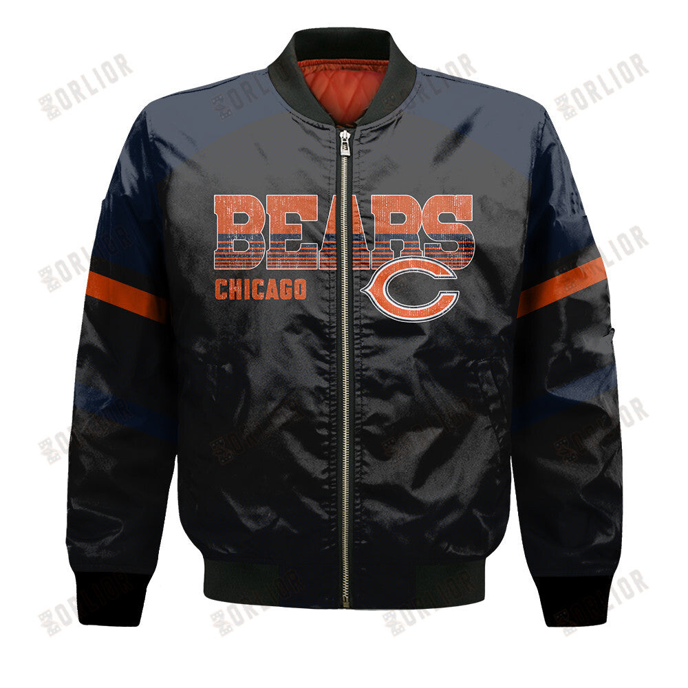 Chicago Bears Football Team 2024 - 25 Fearless Warrior Bomber Jacket