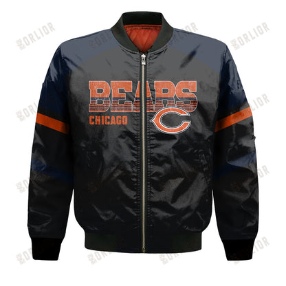 Chicago Bears Football Team 2024 - 25 Fearless Warrior Bomber Jacket