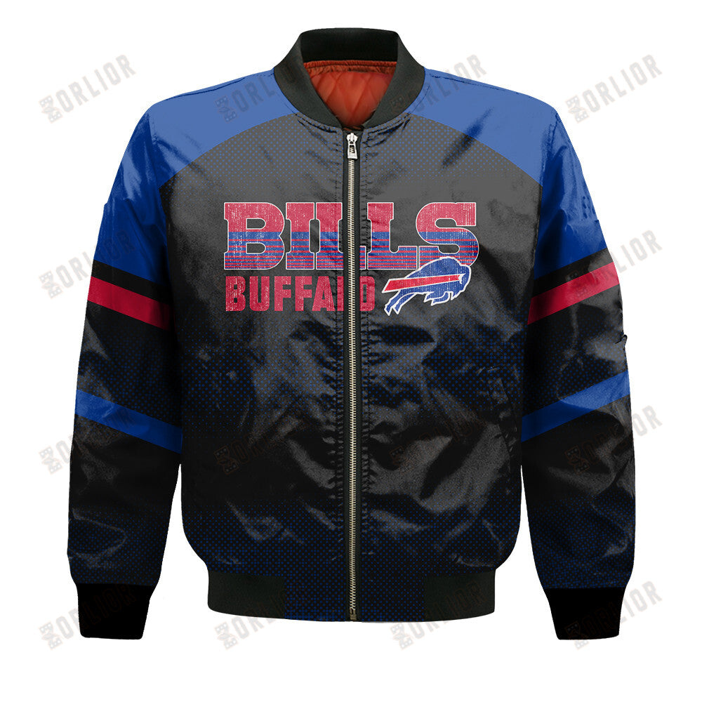 Buffalo Bills Football Team 2024 - 25 Fearless Warrior Bomber Jacket