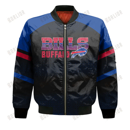 Buffalo Bills Football Team 2024 - 25 Fearless Warrior Bomber Jacket