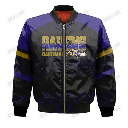 Baltimore Ravens Football Team 2024 - 25 Fearless Warrior Bomber Jacket