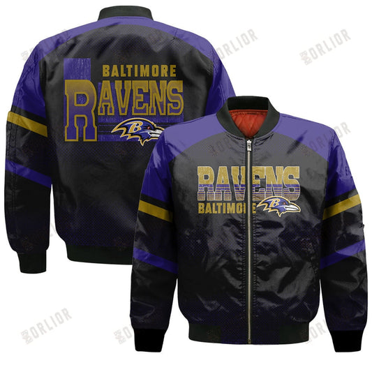 Baltimore Ravens Football Team 2024 - 25 Fearless Warrior Bomber Jacket