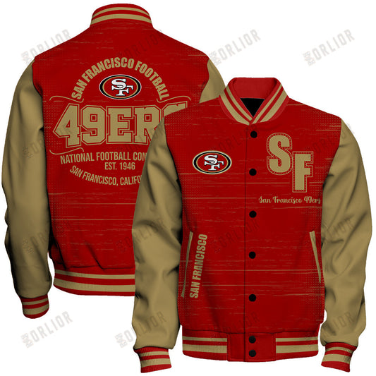 San Francisco 49ers Football Team 2024 - 25 Proud Of The Shirt Unisex Varsity Jacket