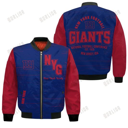 New York Giants Football Team 2024 - 25 Proud Of The Shirt Bomber Jacket