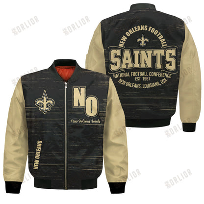 New Orleans Saints Football Team 2024 - 25 Proud Of The Shirt Bomber Jacket