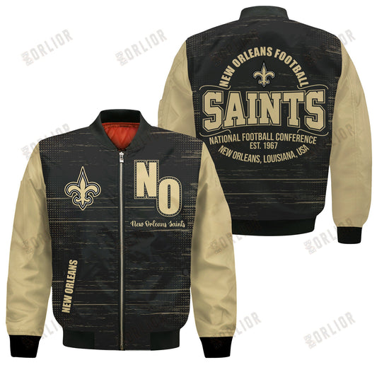 New Orleans Saints Football Team 2024 - 25 Proud Of The Shirt Bomber Jacket