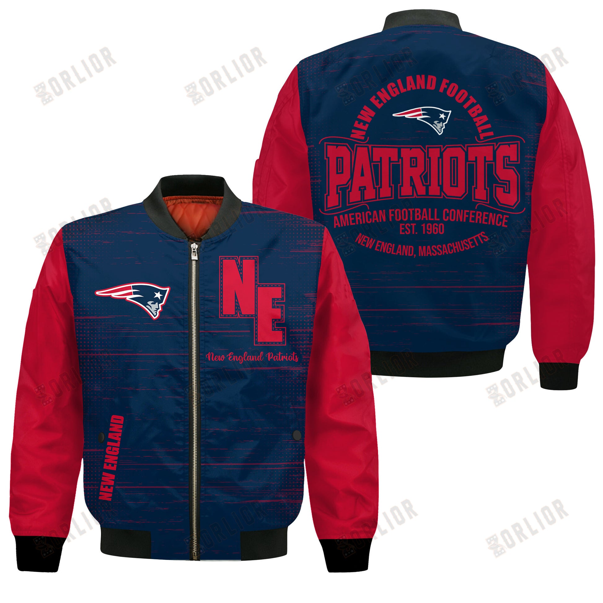 New England Patriots Football Team 2024 - 25 Proud Of The Shirt Bomber Jacket