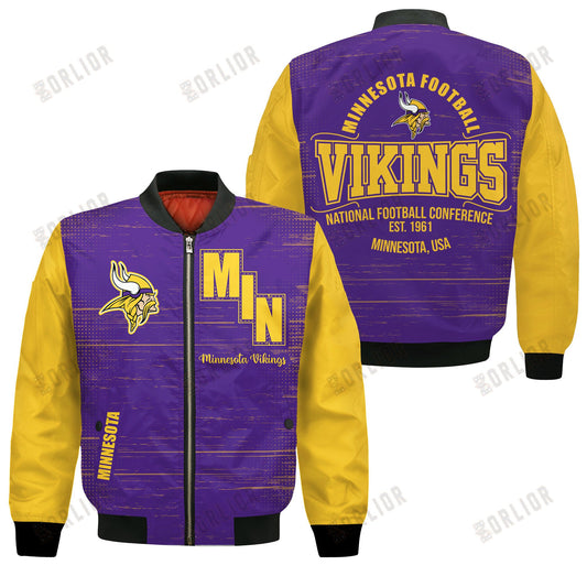 Minnesota Vikings Football Team 2024 - 25 Proud Of The Shirt Bomber Jacket