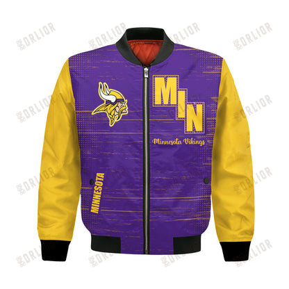 Minnesota Vikings Football Team 2024 - 25 Proud Of The Shirt Bomber Jacket