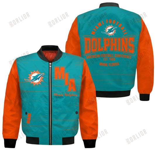 Miami Dolphins Football Team 2024 - 25 Proud Of The Shirt Bomber Jacket