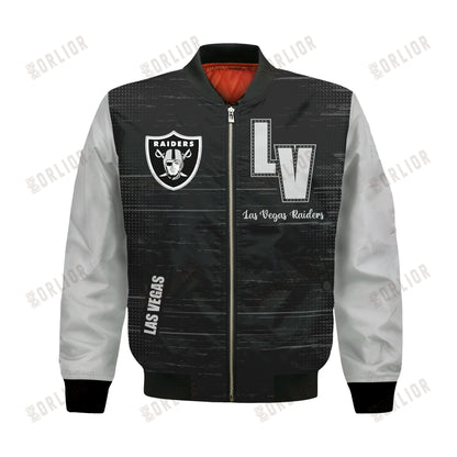 Las Vegas Raiders Football Team 2024 - 25 Proud Of The Shirt Bomber Jacket