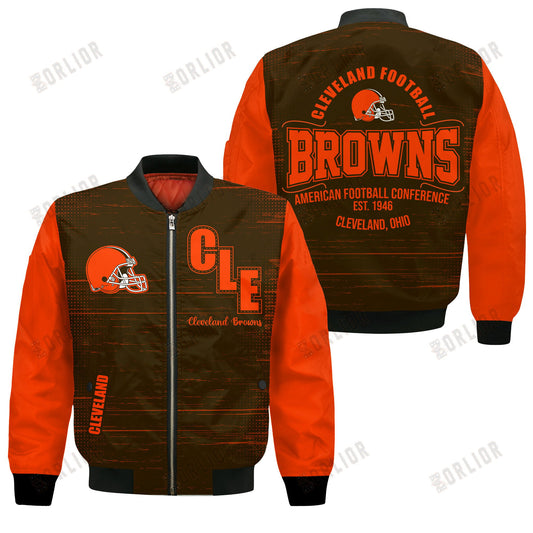 Cleveland Browns Football Team 2024 - 25 Proud Of The Shirt Bomber Jacket