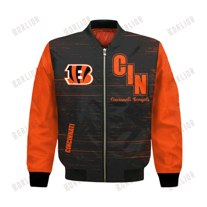 Cincinnati Bengals Football Team 2024 - 25 Proud Of The Shirt Bomber Jacket