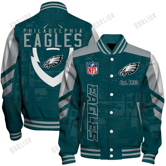Philadelphia Eagles Football Team 2024 - 25 Proud To Be Different Unisex Varsity Jacket