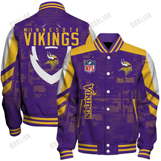 Minnesota Vikings Football Team 2024 - 25 Proud To Be Different Unisex Varsity Jacket