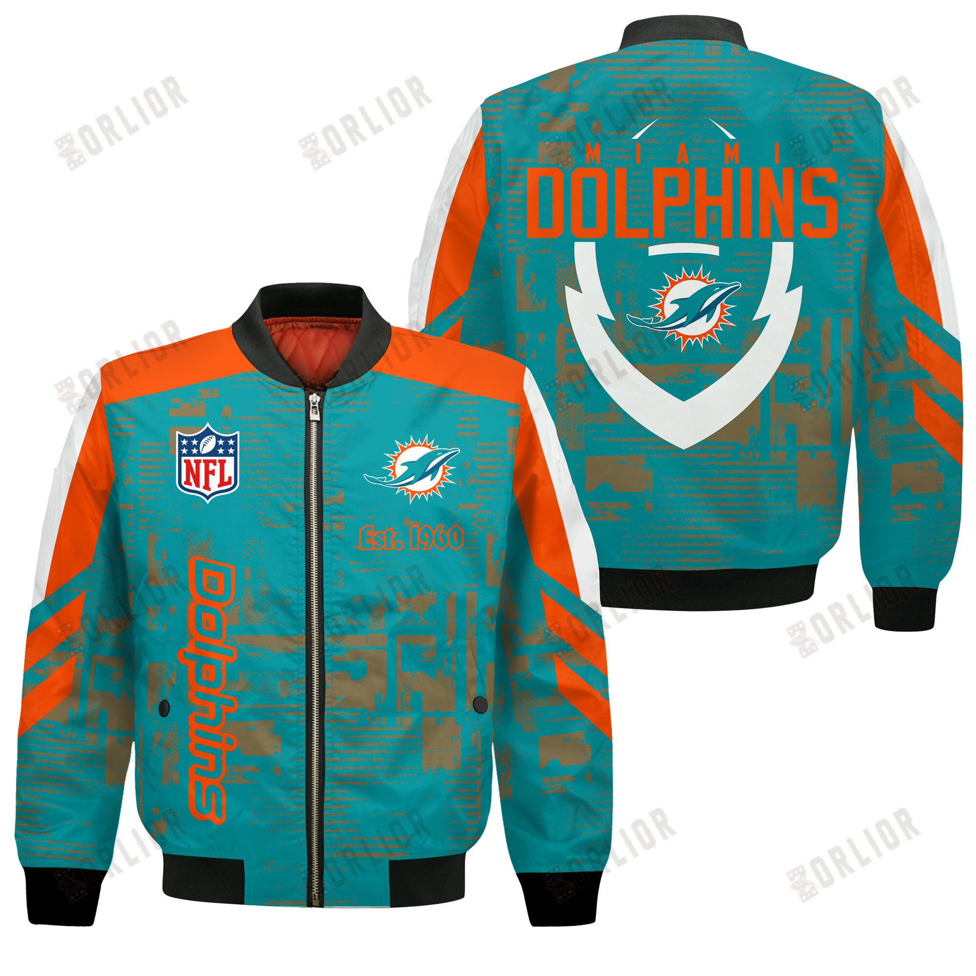 Miami Dolphins Football Team 2024 - 25 Proud To Be Different Bomber Jacket