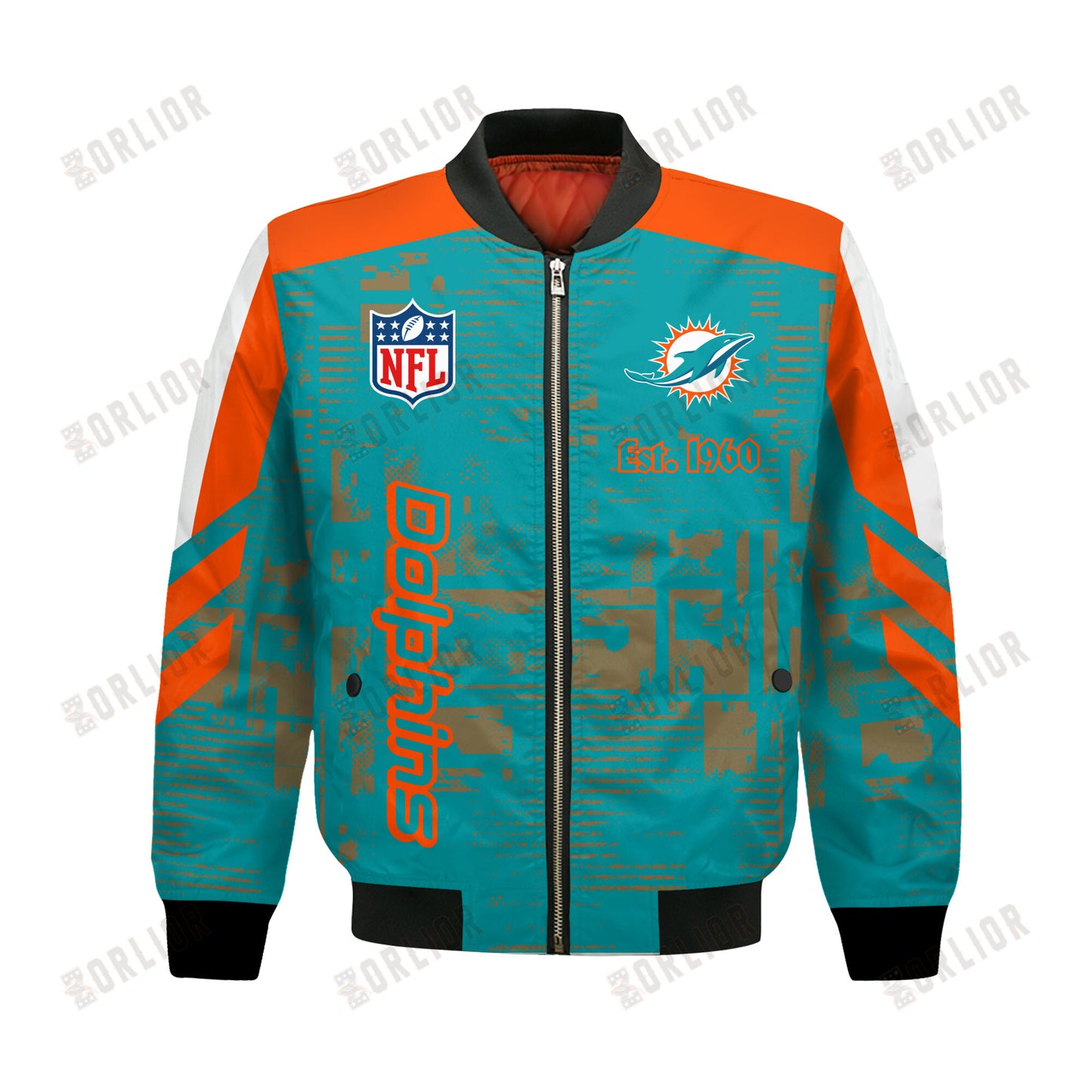 Miami Dolphins Football Team 2024 - 25 Proud To Be Different Bomber Jacket