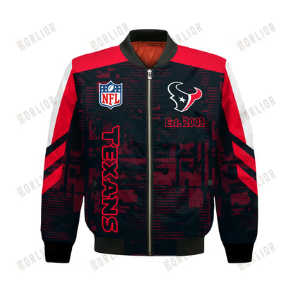 Houston Texans Football Team 2024 - 25 Proud To Be Different Bomber Jacket