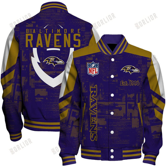 Baltimore Ravens Football Team 2024 - 25 Proud To Be Different Unisex Varsity Jacket