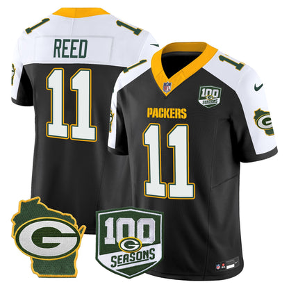 Packers 100th Season & Home Patch Vapor Limited Jersey - All Stitched