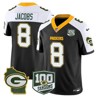 Packers 100th Season & Home Patch Vapor Limited Jersey - All Stitched