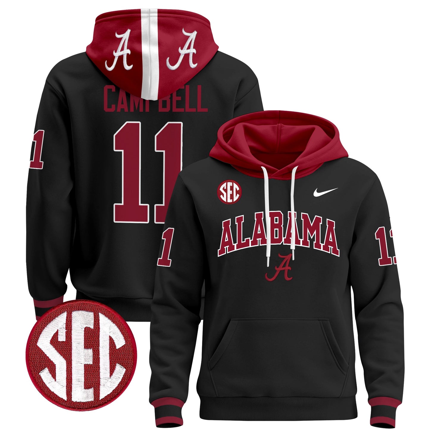 Alabama Crimson Tide 2024 Pullover Hoodie V3 - All Stitched