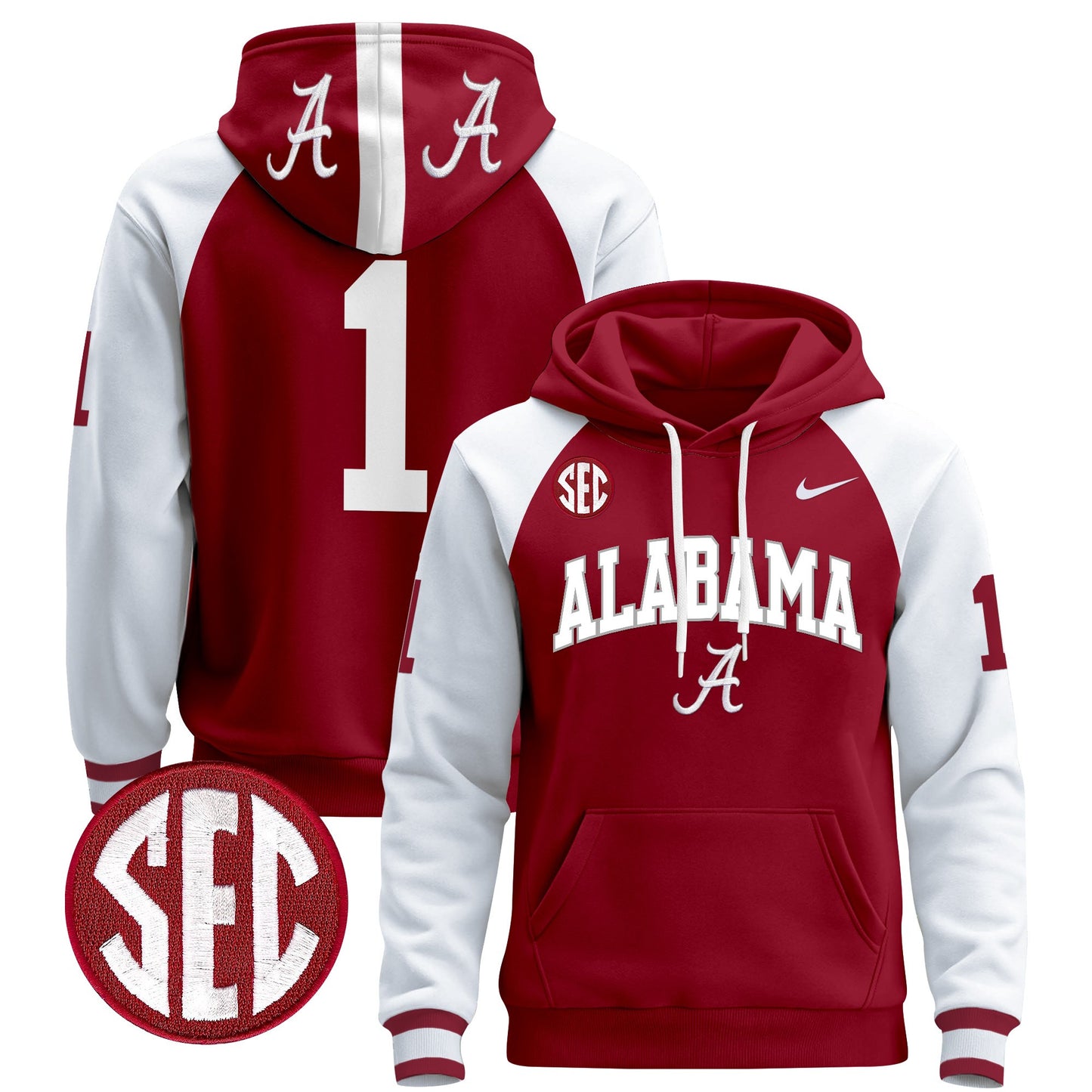 Alabama Crimson Tide 2024 Pullover Hoodie V3 - All Stitched