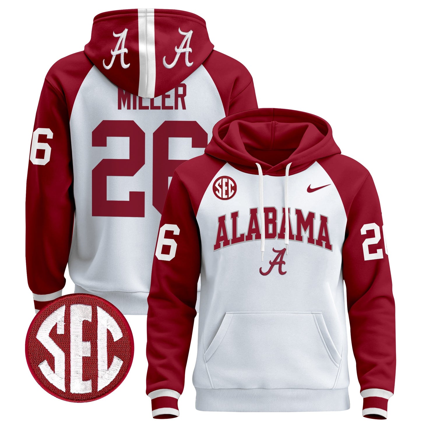 Alabama Crimson Tide 2024 Pullover Hoodie V3 - All Stitched