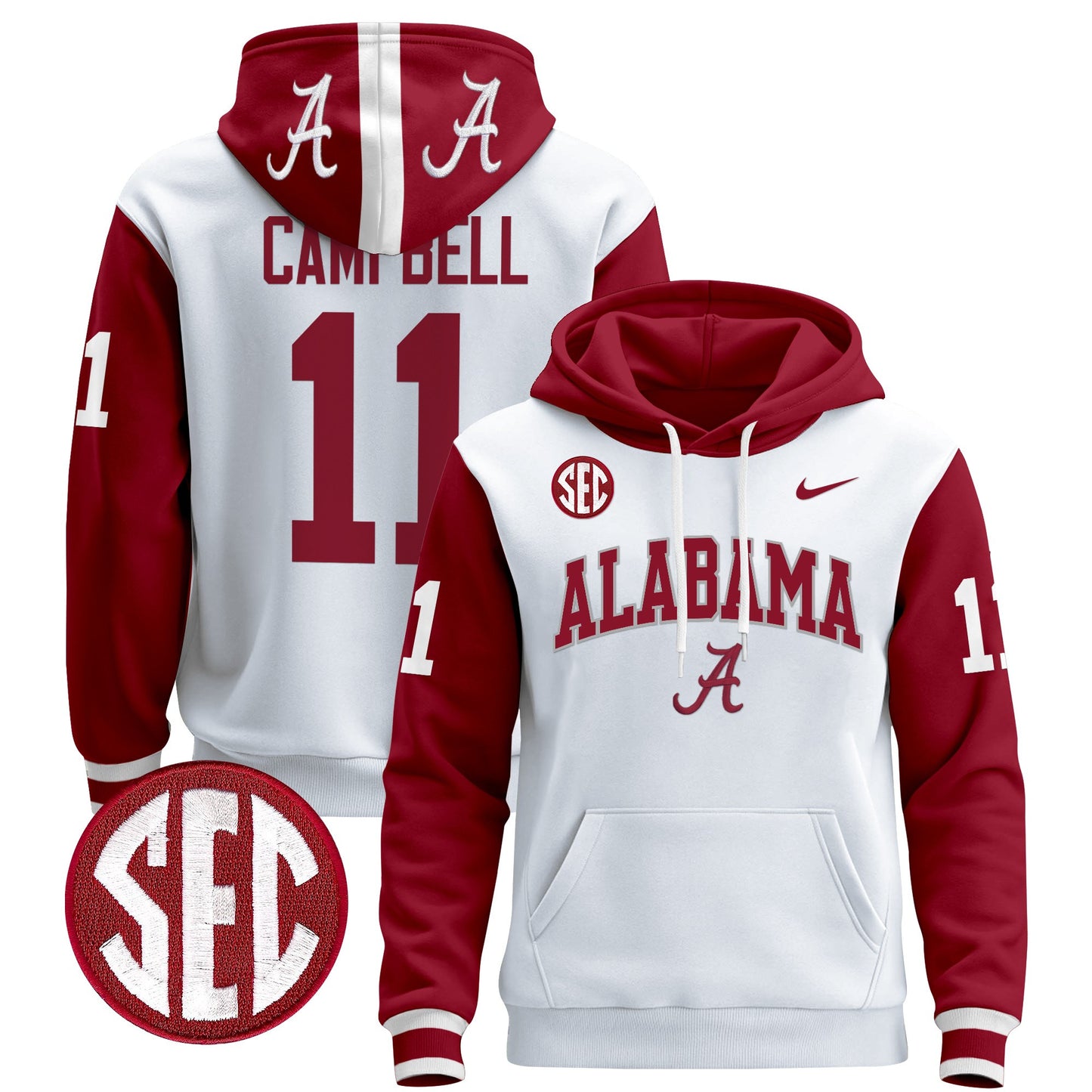 Alabama Crimson Tide 2024 Pullover Hoodie V3 - All Stitched