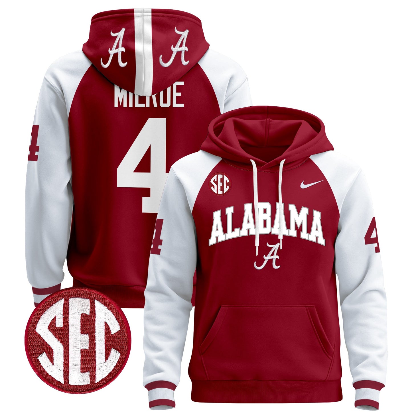 Alabama Crimson Tide 2024 Pullover Hoodie V3 - All Stitched