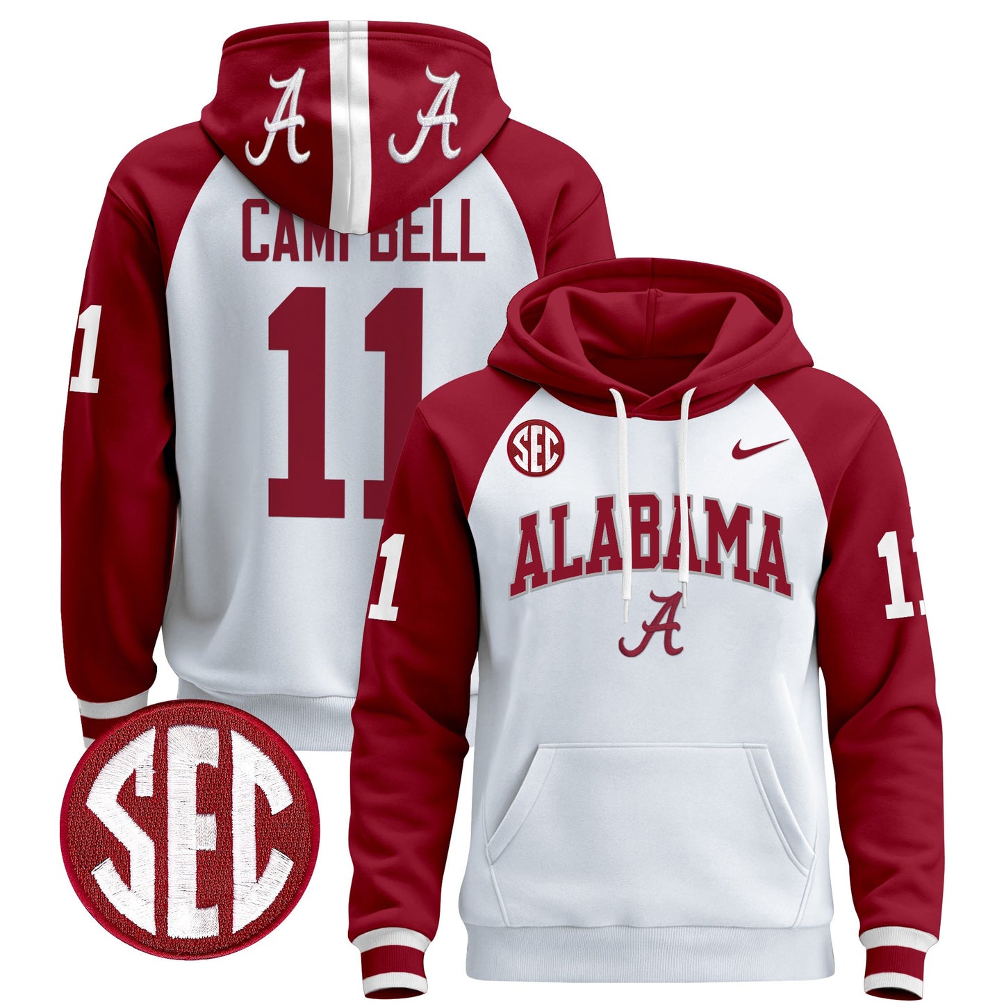 Alabama Crimson Tide 2024 Pullover Hoodie V3 - All Stitched