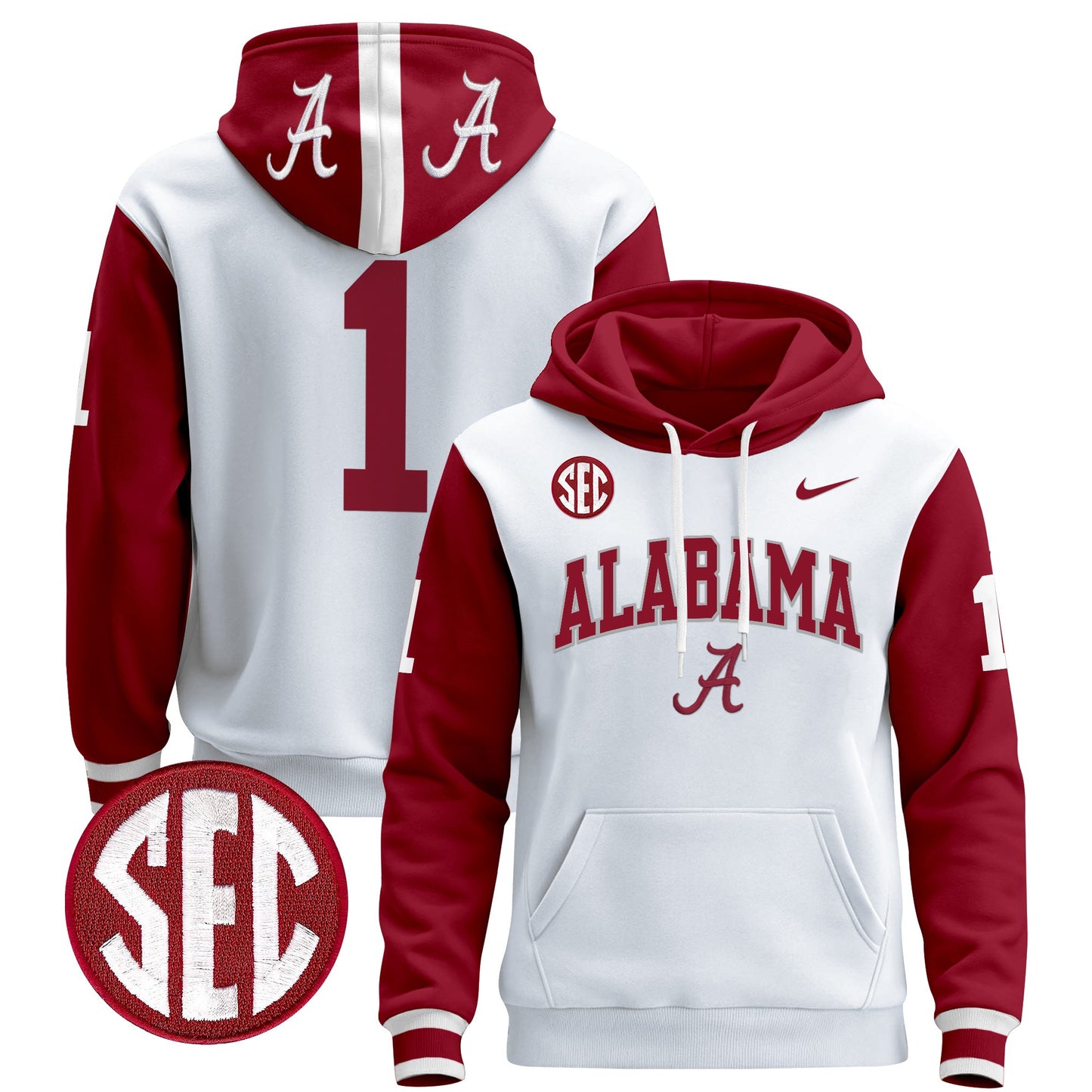 Alabama Crimson Tide 2024 Pullover Hoodie V3 - All Stitched