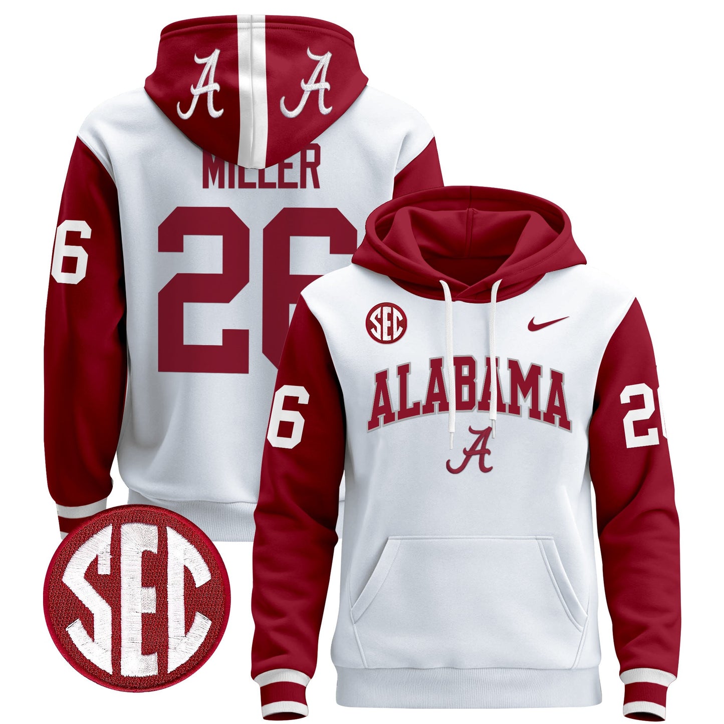 Alabama Crimson Tide 2024 Pullover Hoodie V3 - All Stitched