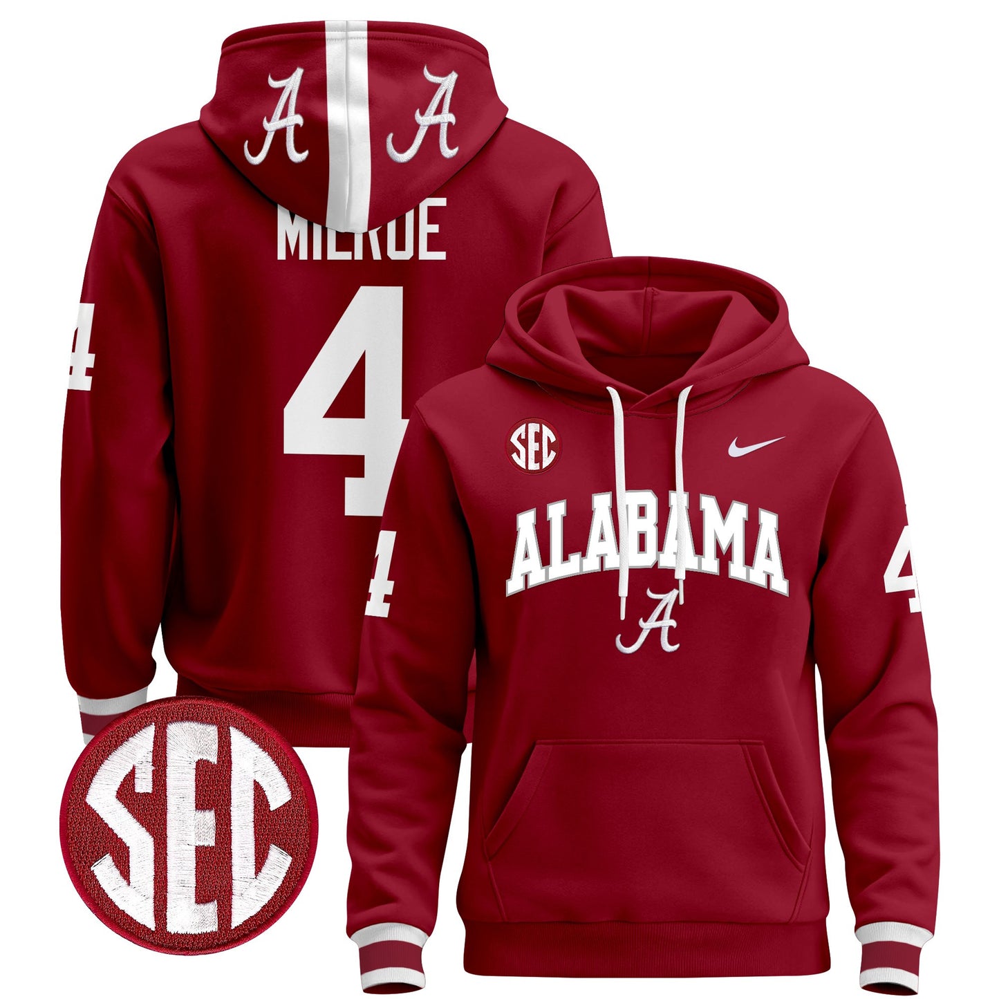 Alabama Crimson Tide 2024 Pullover Hoodie V3 - All Stitched