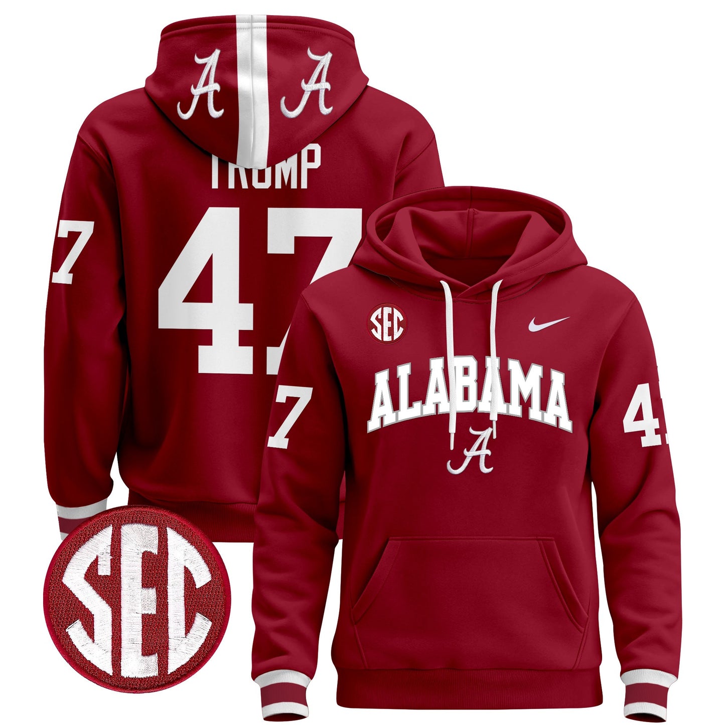 Alabama Crimson Tide 2024 Pullover Hoodie V3 - All Stitched