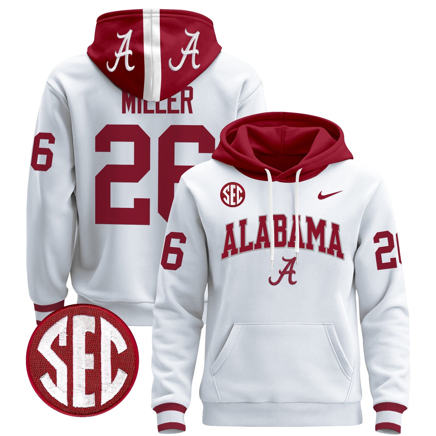 Alabama Crimson Tide 2024 Pullover Hoodie V3 - All Stitched