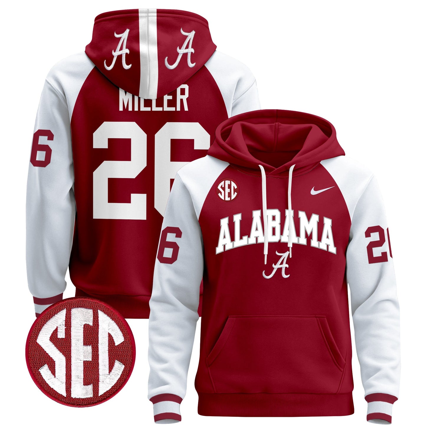 Alabama Crimson Tide 2024 Pullover Hoodie V3 - All Stitched