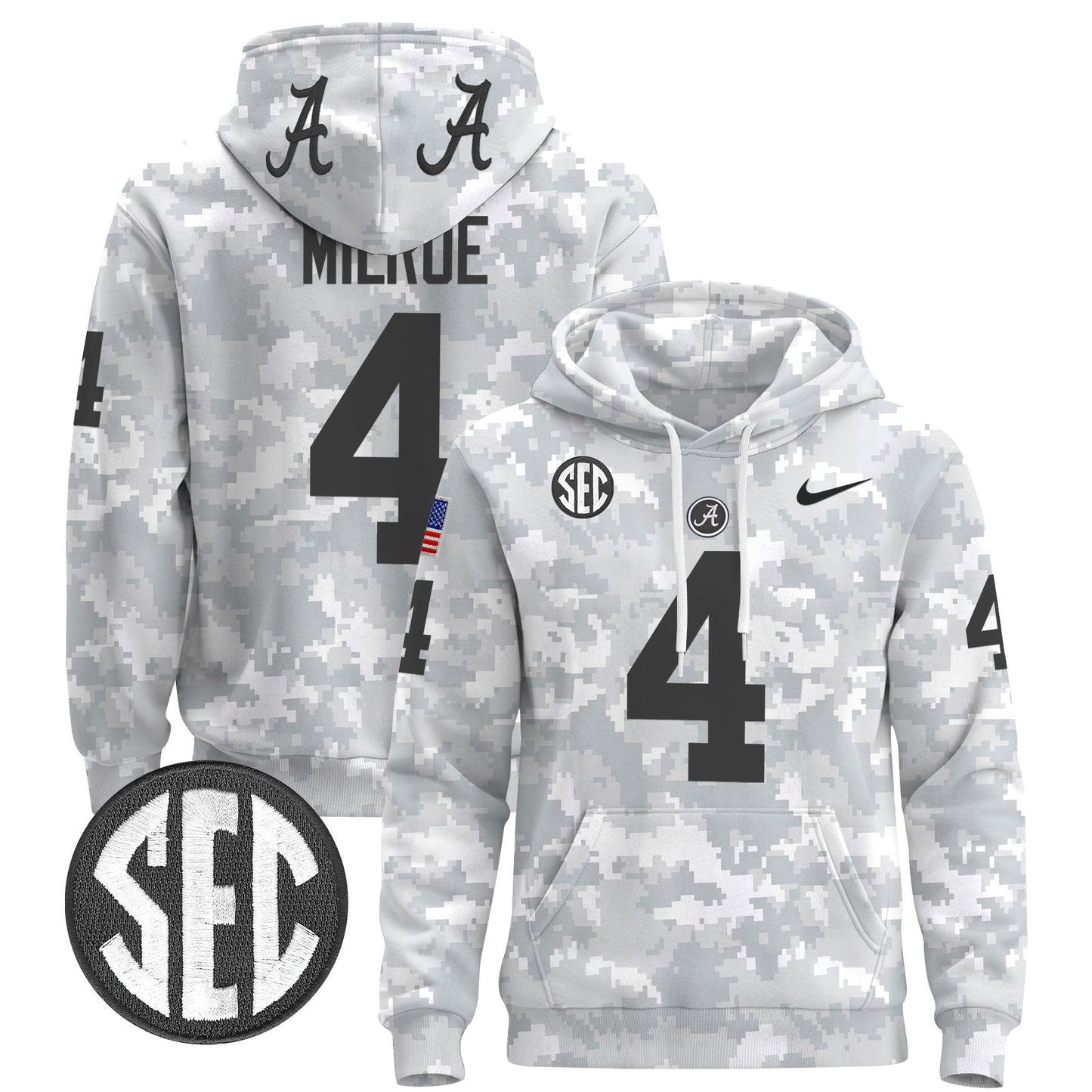 Alabama Crimson Tide 2024 Salute to Service Pullover Hoodie - All Stitched