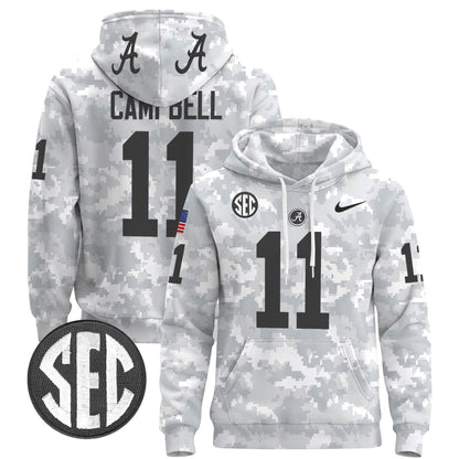 Alabama Crimson Tide 2024 Salute to Service Pullover Hoodie - All Stitched