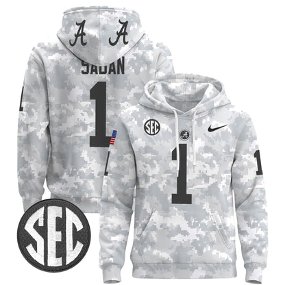 Alabama Crimson Tide 2024 Salute to Service Pullover Hoodie - All Stitched