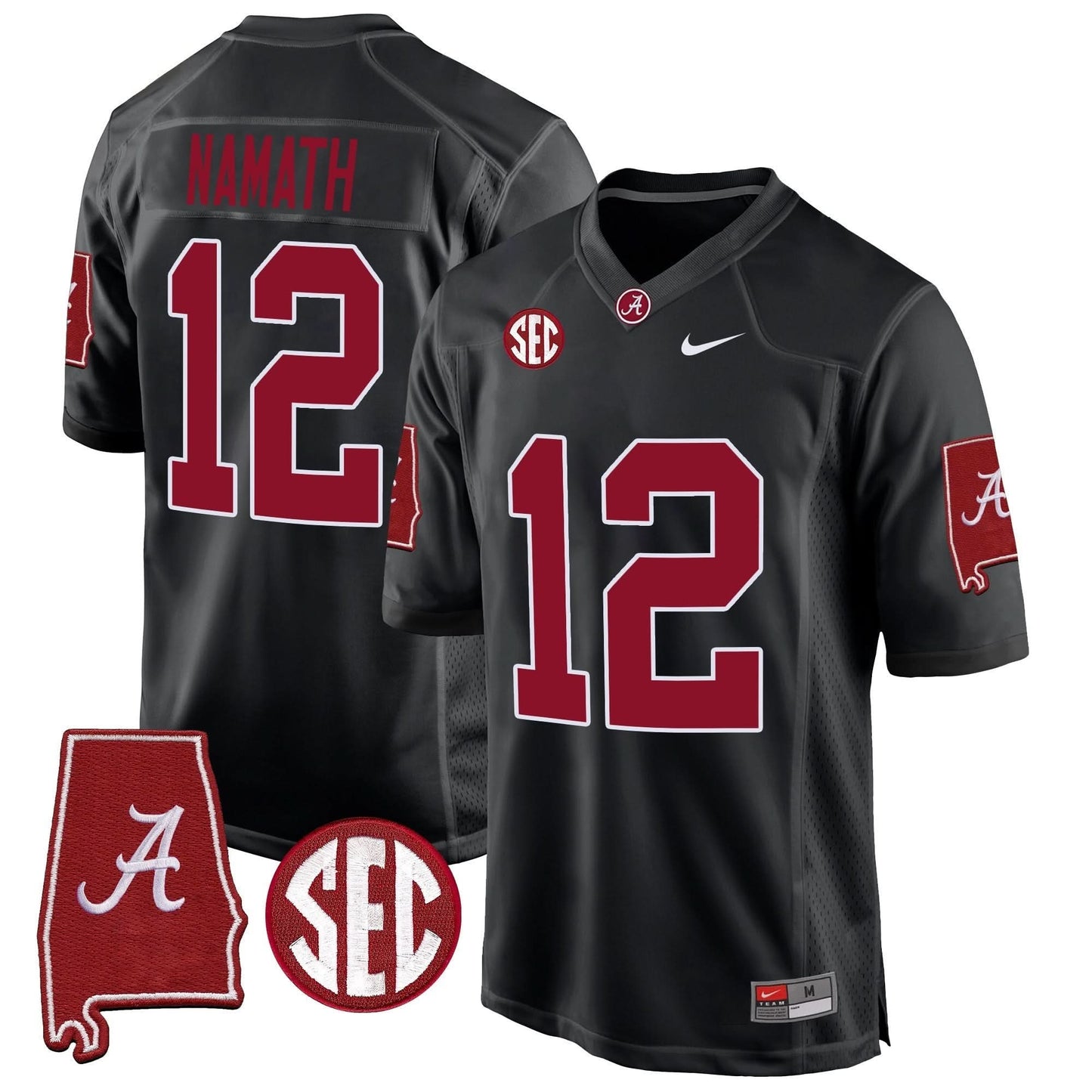 Alabama Crimson Tide 2024 Alabama Map Patch Game Jersey - All Stitched