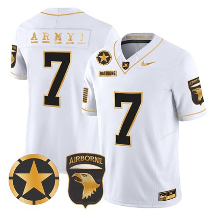 Army Black Knights 101st Airborne Division Patch 2024 Gold Vapor Limited Jersey - All Stitched