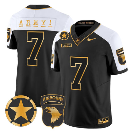 Army Black Knights 101st Airborne Division Patch 2024 Gold Vapor Limited Jersey - All Stitched