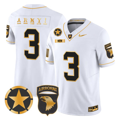 Army Black Knights 101st Airborne Division Patch 2024 Gold Vapor Limited Jersey - All Stitched