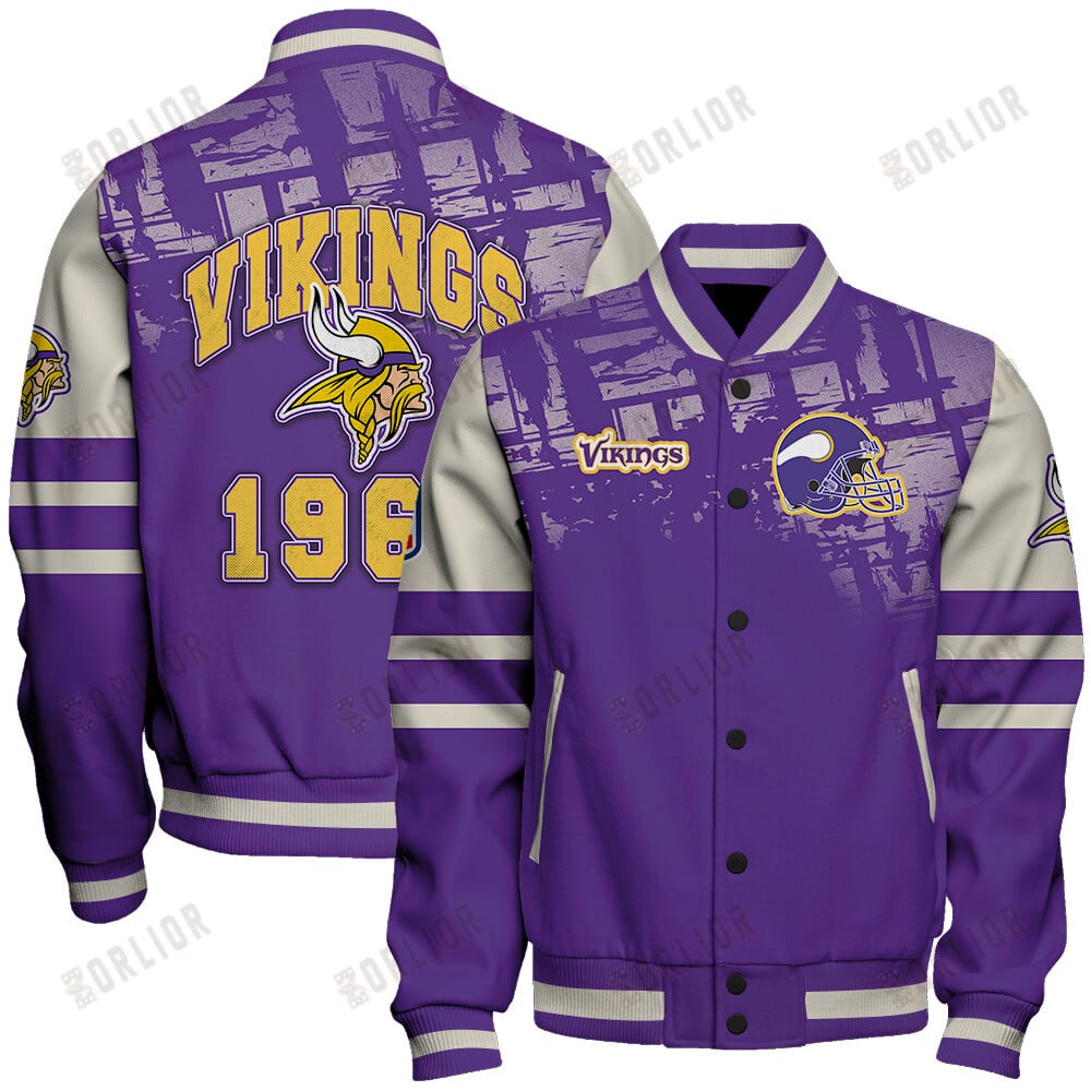 Minnesota Vikings Football Team 2024 - 25 A Class Above Unisex Varsity Jacket