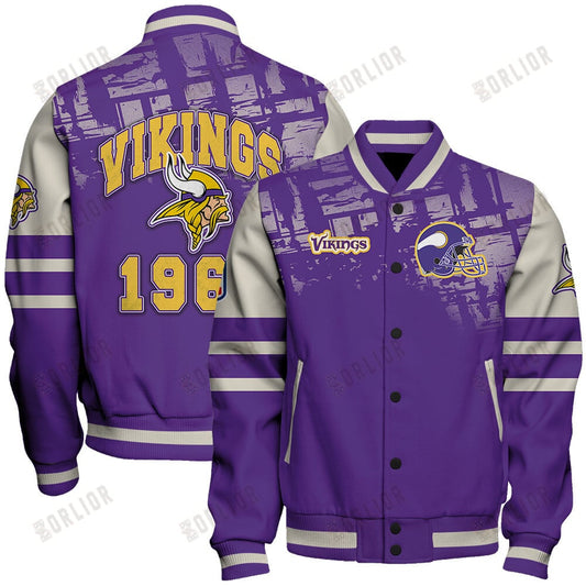 Minnesota Vikings Football Team 2024 - 25 A Class Above Unisex Varsity Jacket