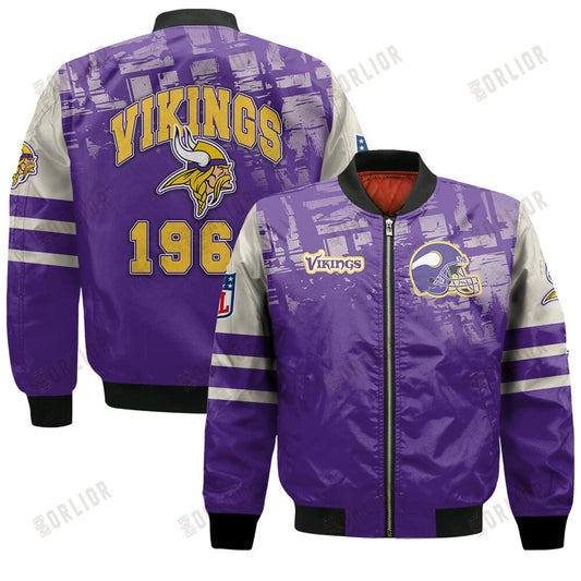Minnesota Vikings Football Team 2024 - 25 A Class Above Bomber Jacket