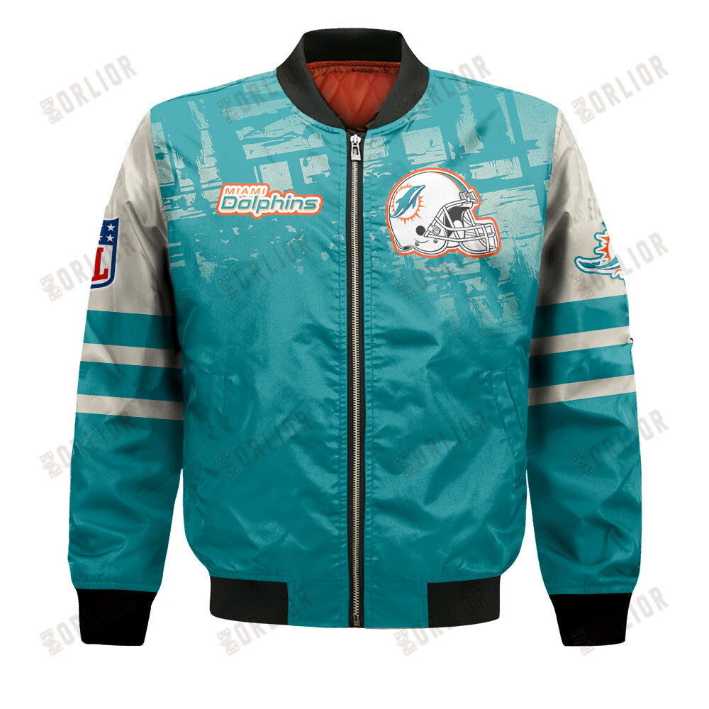 Miami Dolphins Football Team 2024 - 25 A Class Above Bomber Jacket
