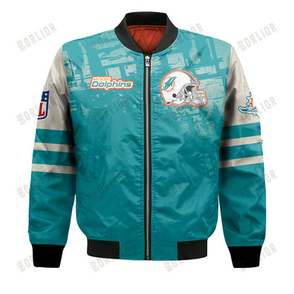 Miami Dolphins Football Team 2024 - 25 A Class Above Bomber Jacket
